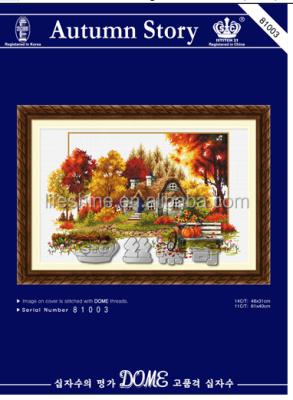 China art & Fall Cross Stitch from