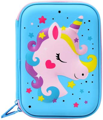 Cina Logo di goffratura impermeabile di 3D Unicorn EVA Pencil Case Pantone Color in vendita