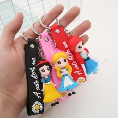 China PVC Key Chain Doll Accessories Princess Soft Plastic Key Pendant School Student Schoolbag Standard Size for sale