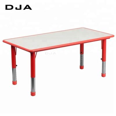 China USED USED SIZE TRAANGULAR School Desk Cheap Adjustable Preschool Activity Kindergarten Furniture Kids Study Table Sets For Sale for sale