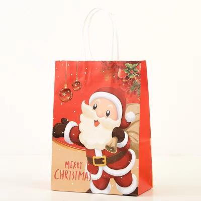 China Luxury Merry Christmas 2023 Funny Gift Bag Carrying Portable Kraft Paper Bag Fashion Gift Bags for sale