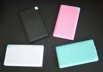 China Rechargeable Portable Power Bank 4000mAH ABS PC Material 6.4mm - 7mm Thickness for sale