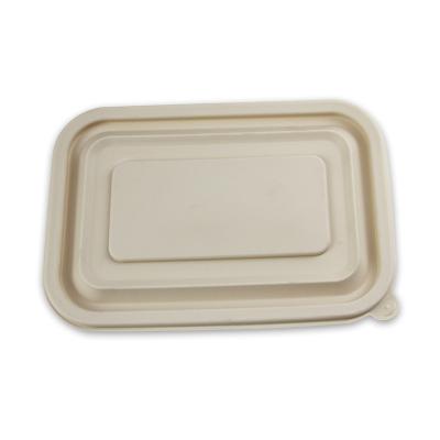 China Modern Genuine Cornstarch Factory Direct Sale Divided Tray Plates With Lid Disposable Lunch Box 3 Compartment for sale