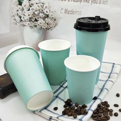 China Eco Friendly High Quality Biodegradable Custom Logo Printed Disposable Paper Coffee Cups With Lid for sale