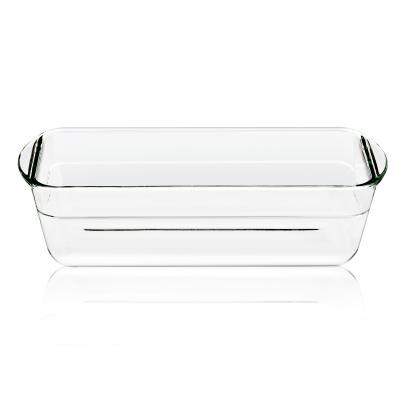 China Sustainable Bakeware Eco-Friendly Mold Borosilicate Glass Bread Box Glass Baking Dish for sale