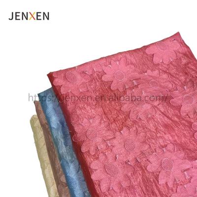 China Factory new hot selling 100% anti-static jacquard fabric polyester chrysanthemum jacquard fabric for sale
