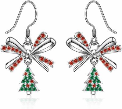 China CLASSIC Christmas Earrings For Women Christmas Dangle Earrings Jingle Bell Bow Sweet Christmas Hook Earrings for sale