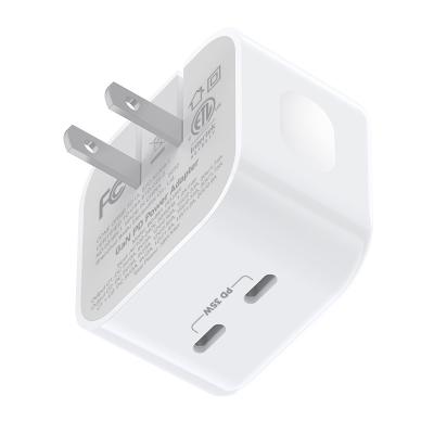 China Wholesale Speed Palladium 35W USB Fast Charging Type C Wall Power Adapter EU UK US Plug Phone Data Cable Dual Port Charger For iPhone Apple for sale