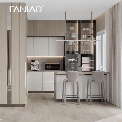 Chine Mobilier populaire modulaire automatique Cuisine modulaire Armoire de cuisine laque blanche à vendre