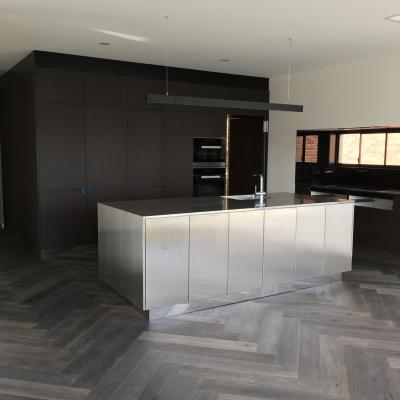 Cina Prima Pull Down Cucine Cucine Cucine Moderne Specchiere in alluminio lucidate Cucine spazzolate in vendita