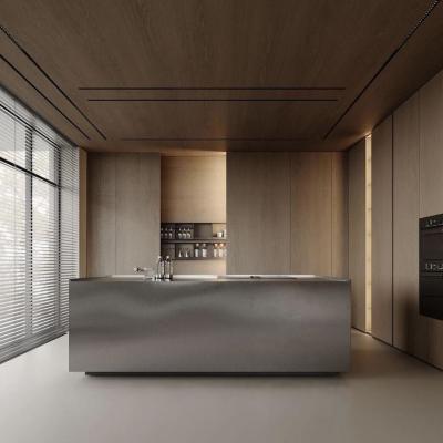 Cina Disegni di lusso automatici moderni Mobili da cucina completi Dispositivi da cassetto in alluminio Dispositivi da cucina in legno Melamina in vendita