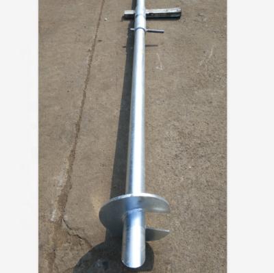 China High build quality helical piles for deep build base with round shaft extension for sale