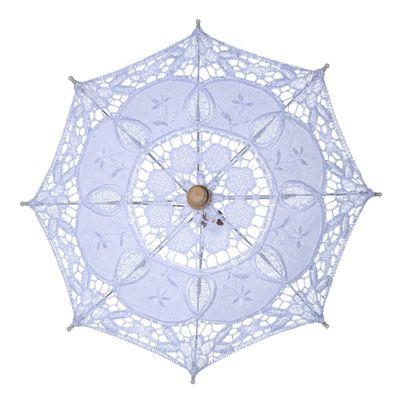 China P261 CLASSIC White Bride Umbrella Sun Umbrella Lace Ivory Small White Ivory Lace Parasol Bride Wedding Umbrellas for sale