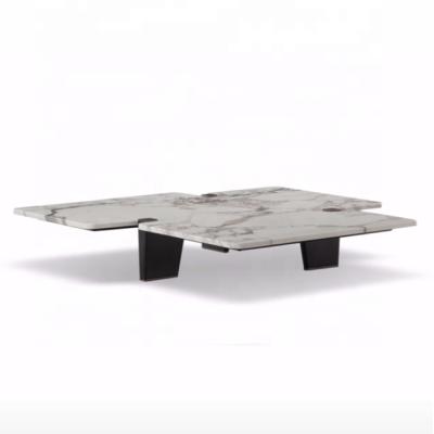 China Center Adjustable Italian Table Luxury White Marble Coffee Table (Other) for sale