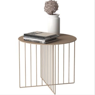 China Modern Modern Apperance Powder Coated Metal Wire Round Coffee Table for sale