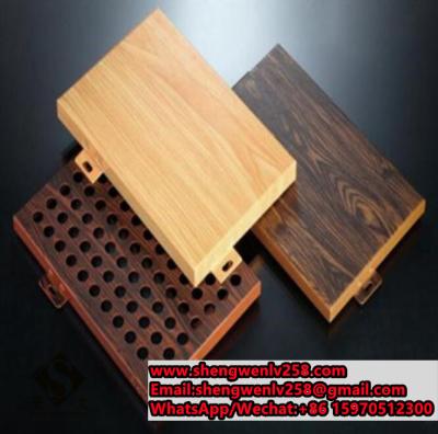 Cina Custom Wooden Color Indoor/Outdoor Aluminum Solid Panel Curtain Wall Project in vendita