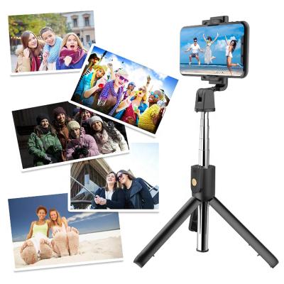 China Fashional Bluetoth Selfie Stick Portable 360 Degrees New 3 in 1 Mini Selfie Tripod Remote Control Extendable Wireless Monopod Portable Selfie Stick for sale