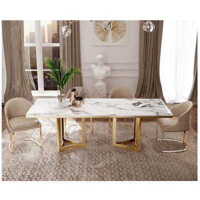 China Mesa de comedor de mármol con diseño personalizado y patrón sólido en venta