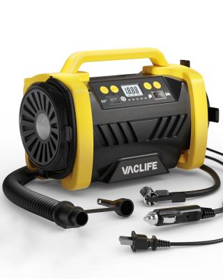China Wheel widthâ ¤ 245mm VacLife 12v Electric Car Compressor Tire Inflator High Quality Rechargeable Air Compressor for sale
