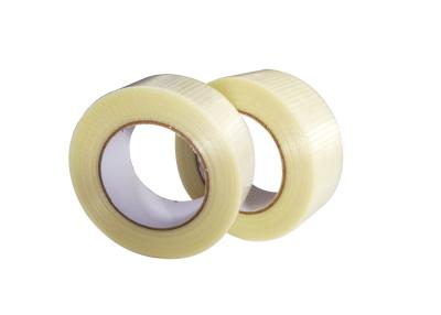 China No Residue Transparent Crosslink Mesh Reinforced Filament Tape For Carton Sealing for sale