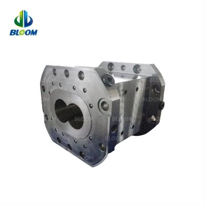 China W6Mo5Cr4V2 Barril de extrusora de plástico para extrusora de tornillo doble LDPE/HDPE/PP Extrusora de soplado de película Barril de tornillo bimetal en venta