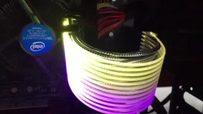 Chine Câble d'alimentation d'énergie de vente chaud, câble d'extension de puissance d'arc-en-ciel de carte mère pour 24pin à vendre
