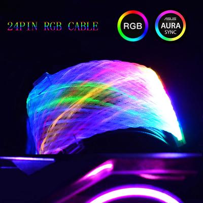 Chine Le conseil principal 24PIN a synchronisé le mâle de câble de RVB à l'extension femelle Jumper Wire électrique à vendre