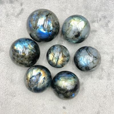 China China Factory Direct Sale Labradorite Sphere Natural Stone Reiki Healing Opens Stone for sale