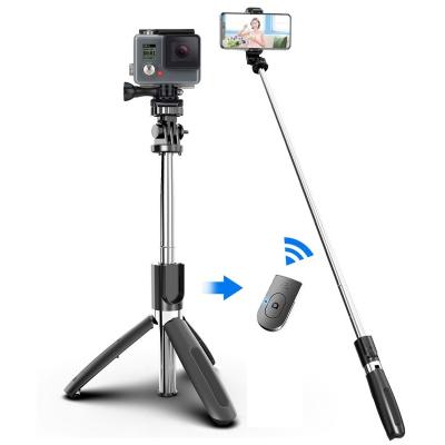 China Lightweight Portable 360 Degree Sports Camera Selfie Stick Remote Smart Wireless Tripod+Long Tripod for gopro max for sale