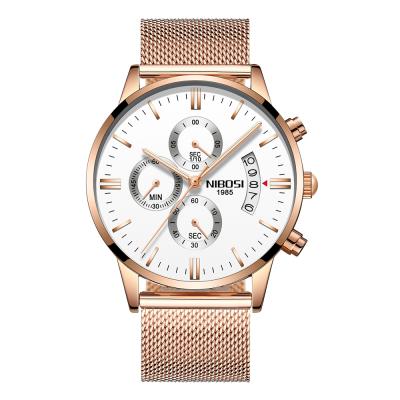 China Rose Case White Face Wholesale Custom Watch Auto Date for sale
