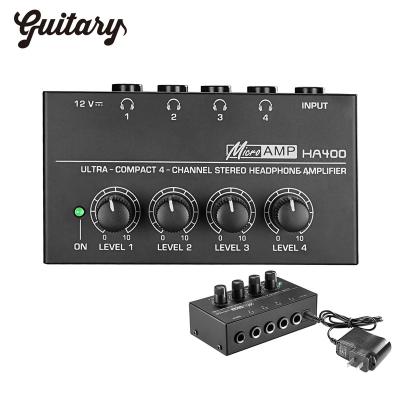 China Durable Portable HA400 4 Channel Audio Stereo Headphone Amp Amplifier System For Studio for sale
