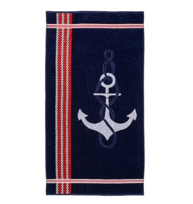 China Wholesale Yarn Dyed Blue Printing Beach Towel QUICK DRY Microfiber Anime Customized Logo Free Woven 100% Polyester Square Adults Simply for sale