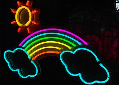China rainbow Custom neon sign led silica gel acrylic board handmade fashion lighting for sale