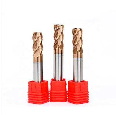 China General Purpose HRC 55 General Purpose Carbide End Mill High Speed Cutter, 4Flute Spiral Milling Cutter for sale