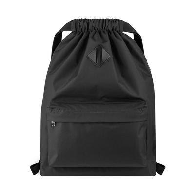 China Waterproof Drawstring Side Backpack String Bag Sports Gym Bag With Side Pocket For Women Men for sale