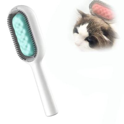 China Stocked Pet Grooming Set 2 in 1 Sticky Brush Grooming Comb Small Big Dog Cat Hair Remover Pet Massage Brush for sale
