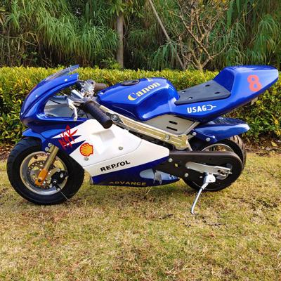 China Newly Design 49CC Pocket Rubber Bike For Adult Racing Motorcycle Fast Speed 2 Stroke Engine for sale