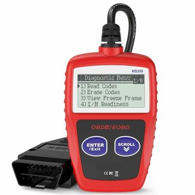 China MS309 OBD2 OBDII Car Fault Code Reader Engine Diagnostic Scanner Reset Tools With Multi-Languages ZKHD016 for sale