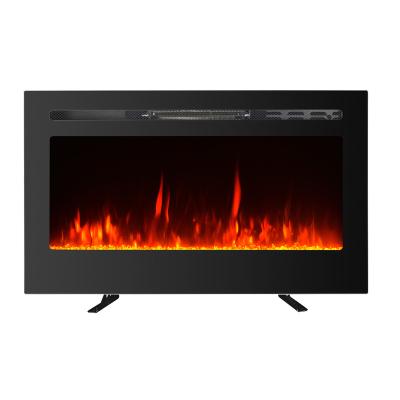 China LED Flame Lights 9 Colors Slim Side Indoor Ornamental Built In Self Wall Mounted Insert Electric Fireplace With Real Master 3d Led Flame for sale