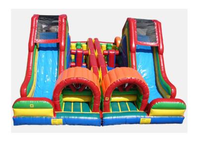 China CE Certificate Colorful Inflatable Assault Course Rental , Inflatable Course For Amusement Park for sale