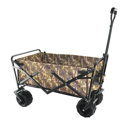 China Outdoor Folding Foldable Durability Ease of Use Platform Beach Cart Folding Cart with Telescopic Handle and Adjustable Handle for sale