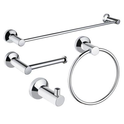 China Sustainable Household Bathroom Accessories 4 Pieces Sets Stainless Steel Towel Rail Toilet Room Storage Luxury Design Bath Hardware Sets for sale