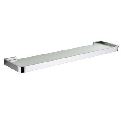 China Modern Brass Glass Shelf Wall Mounted Bathroom Shelves Luxury Organizer Shelf Toilet Accessory Kitchen Metal Storage Rack Shower for sale