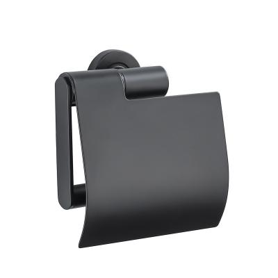 China Modern Black Waterproof Kitchen Roll Holder Stainless Steel Toilet Paper Holder Center Pull Free Standing Paper Dispenser Storage for sale