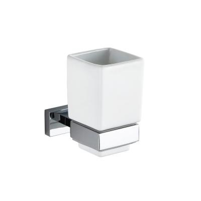 China CLASSIC Home Wall Mounted Ceramic Cup Dispenser Brass Toothpaste Tumbler Holder Toothbrush Holder Luxury Bathroom Accessories Set for sale