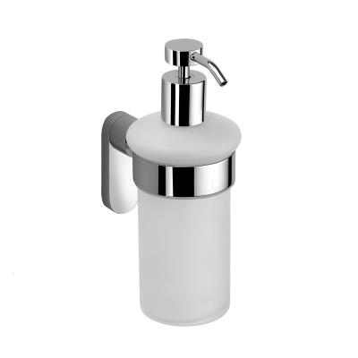 China Wholesale Brass Double Soap Dispenser Bathroom Liquid Soap Dispenser Glass Bottle Hand Sanitizer Holders Pour Wall Mounted Luxury Shampoo Bottle for sale