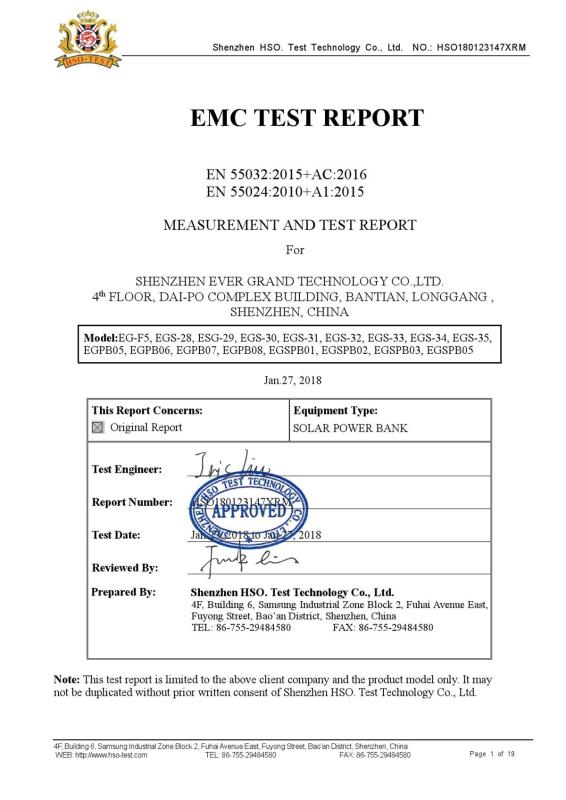 EMC - Shenzhen Ever Grand Technology Co., Ltd.