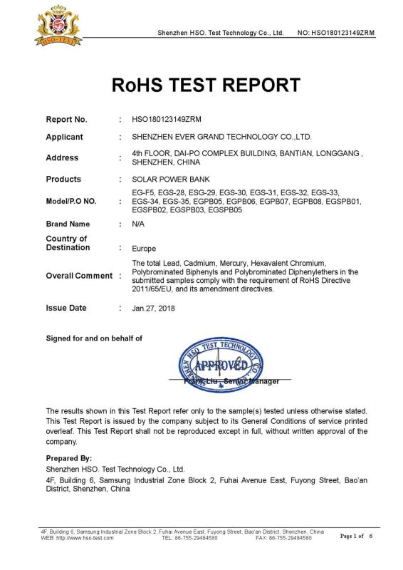 RoHS - Shenzhen Ever Grand Technology Co., Ltd.
