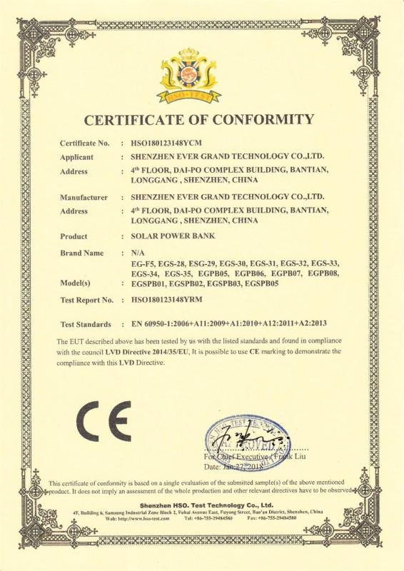 CE - Shenzhen Ever Grand Technology Co., Ltd.