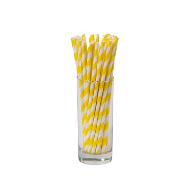 China Biodegradable Colorful Striped Patterned Paper Straws Drinking Decoration Straw For Parties for sale